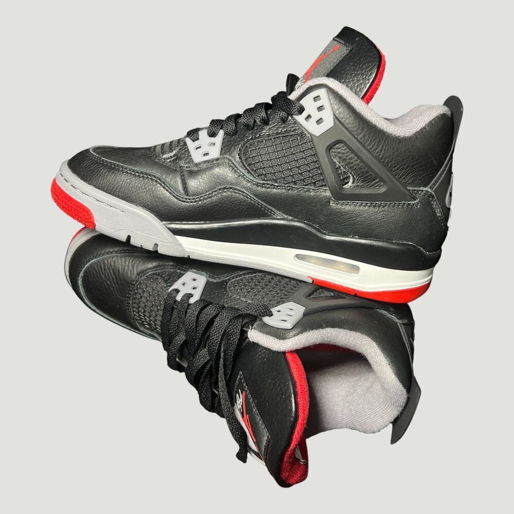 Nike Air Jordan 4 Bred GS 6Y Black Red 2019 NWOT No Box
